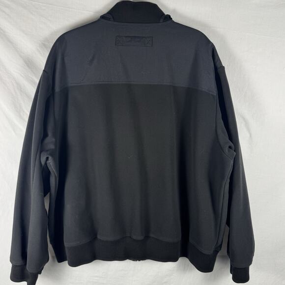 Duluth Trading Co Bomber Jacket Men's XXL Black Fleece Ribbed Cuff & Hem - Picture 3 of 3